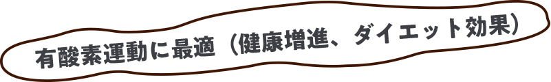 有酸素運動に最適（健康増進、ダイエット効果）